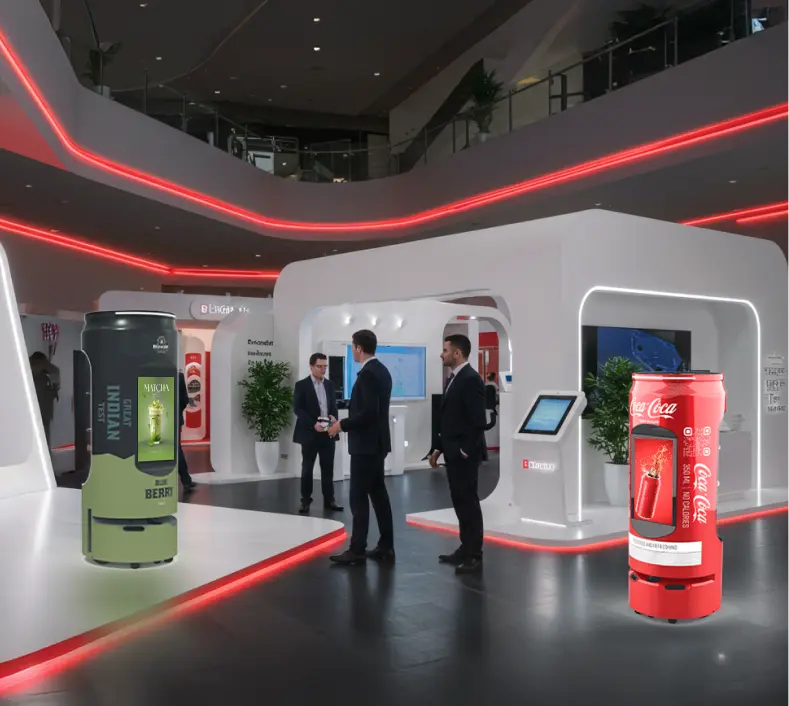 can-shaped beverage robot for events