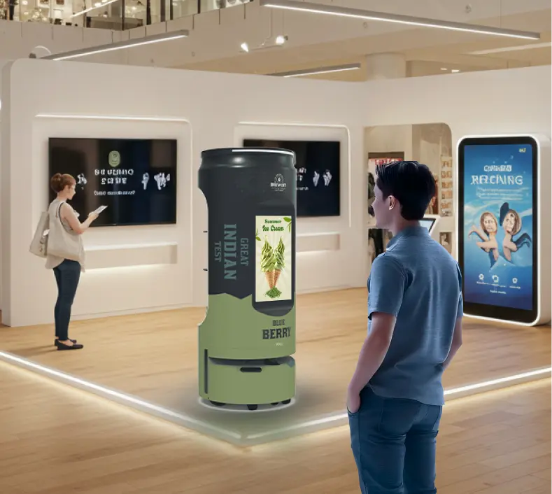 instant beverage sampling robot