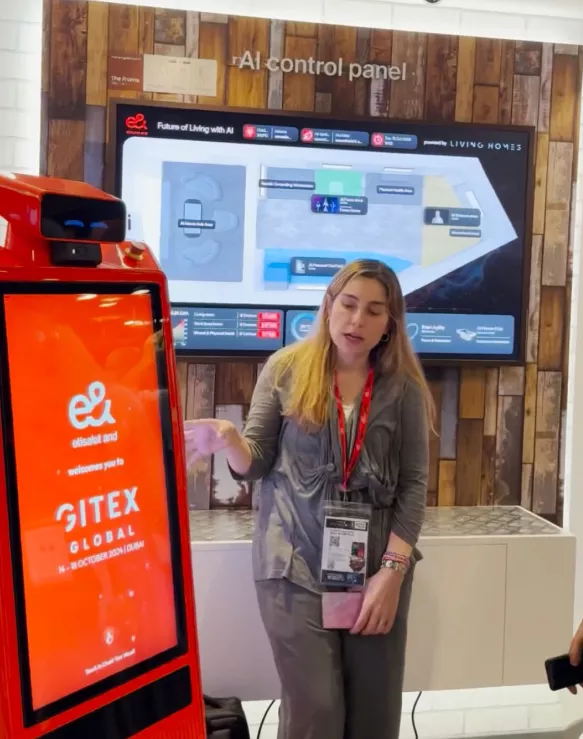 advertising Robots at Tech Event dubai