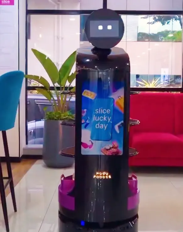 robots at upi atm launch event