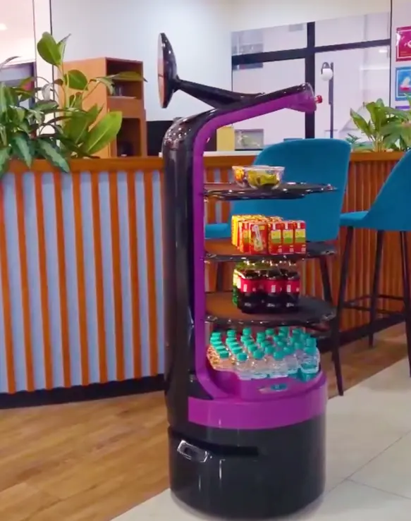 serving robot at slice bank