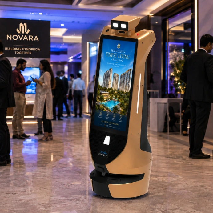 rent robot for real estate expos and project showcases in bengaluru