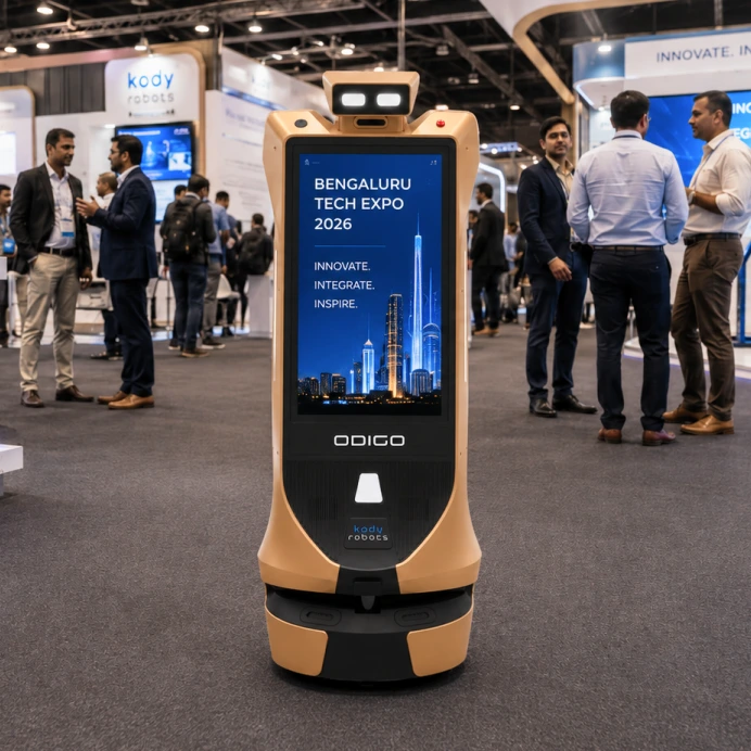 rent robot for technology exhibitions and trade shows in bengaluru