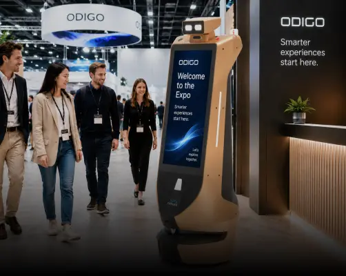 rental robot welcomes visitors in delhi