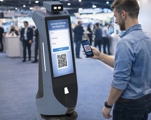 robot capture leads via qr-codes