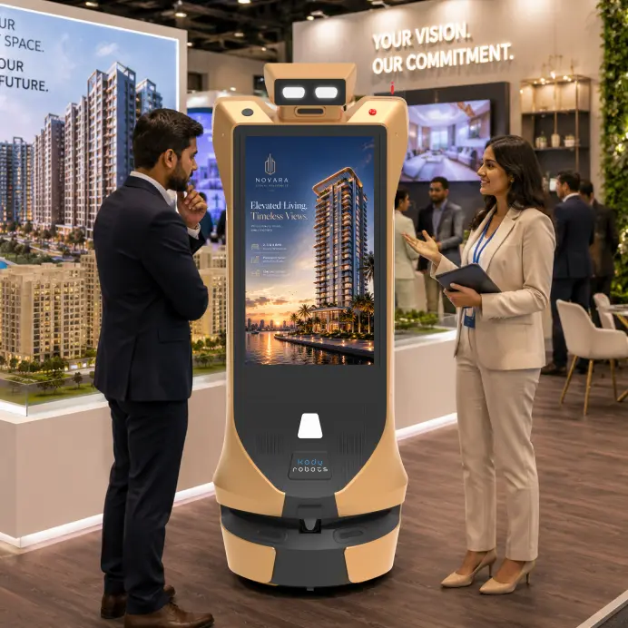 robots at real estate expo in Chennai