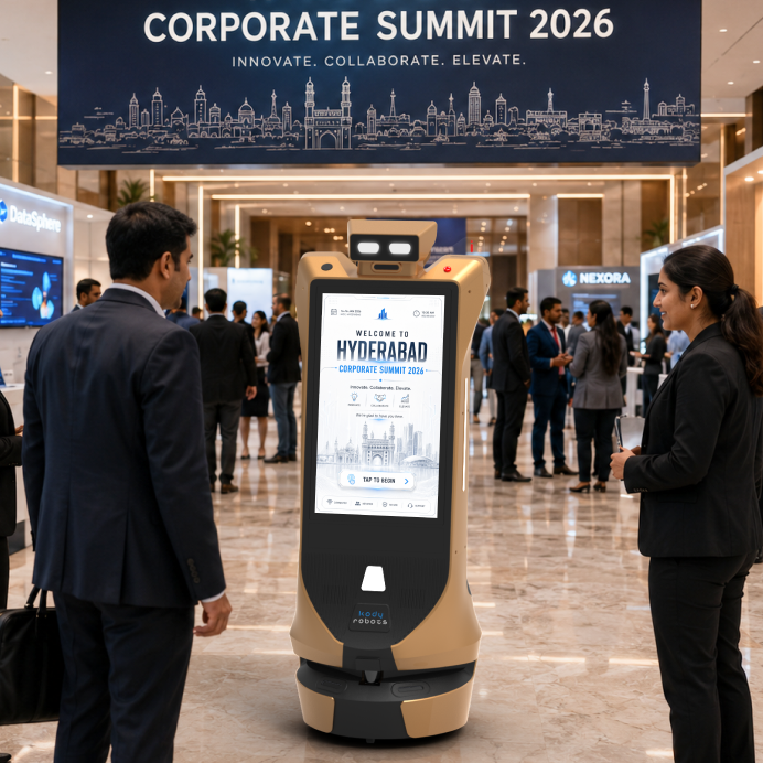rent robots for corporate events and conferences in Hyderabad