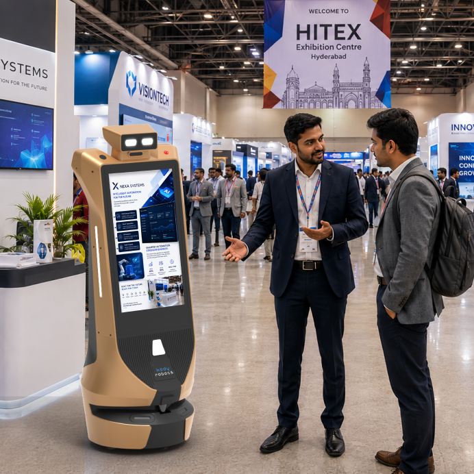rent robots for trade shows and exhibitions in Hyderabad