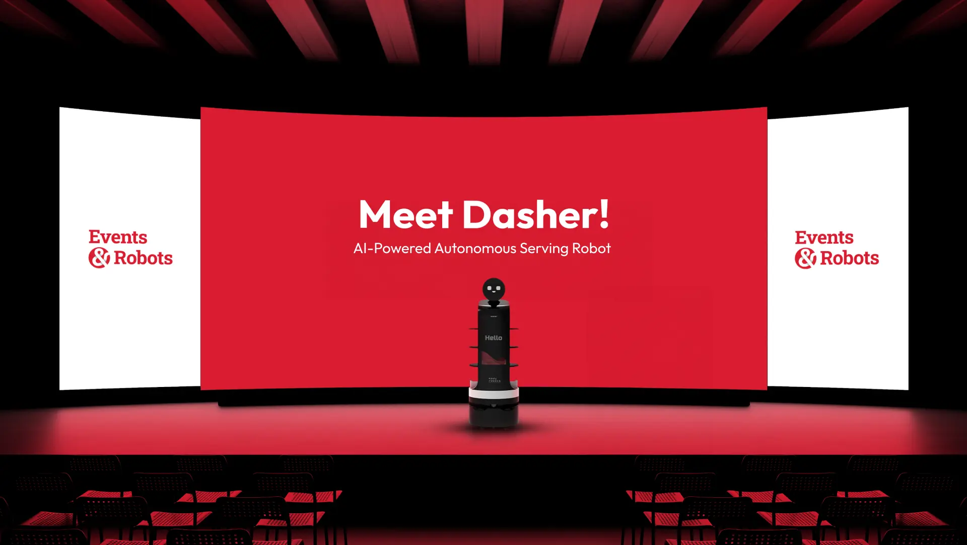 Rent AI-powered serving robot for events, exhibitions, trade shows, product launch, mall activations and Celebrations