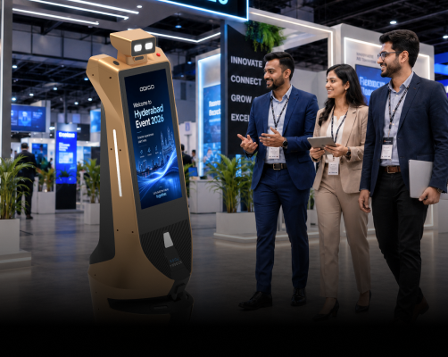 robot on rent for welcome guest