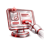 Touchscreen brochure and lead capture icon