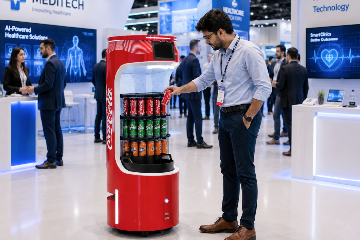 event with beverage promotional robot