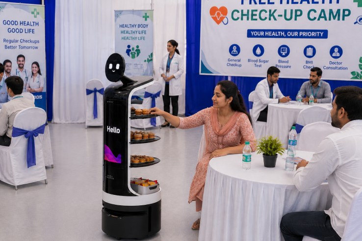 event with rental serving robot