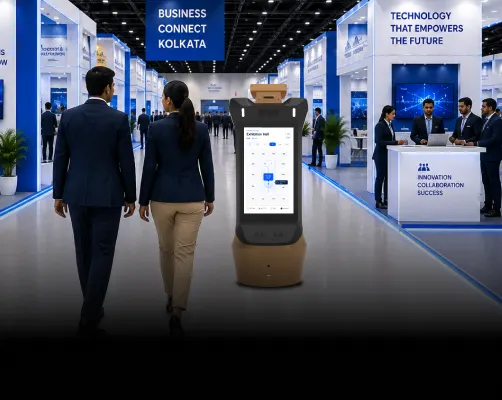rental robot guide visitor in Kolkata