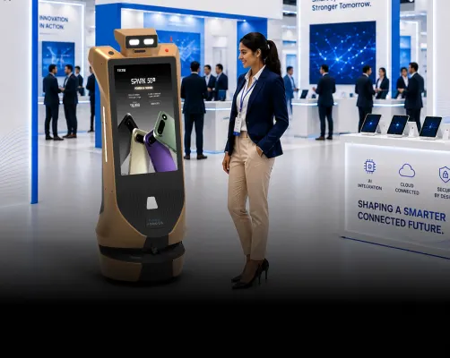 rental robot showcase brand content-product videos-on screen in Kolkata