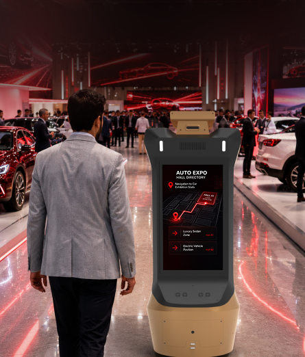 robot on rent for automotive expo