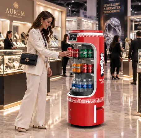 beverage promotional robot distributing samples