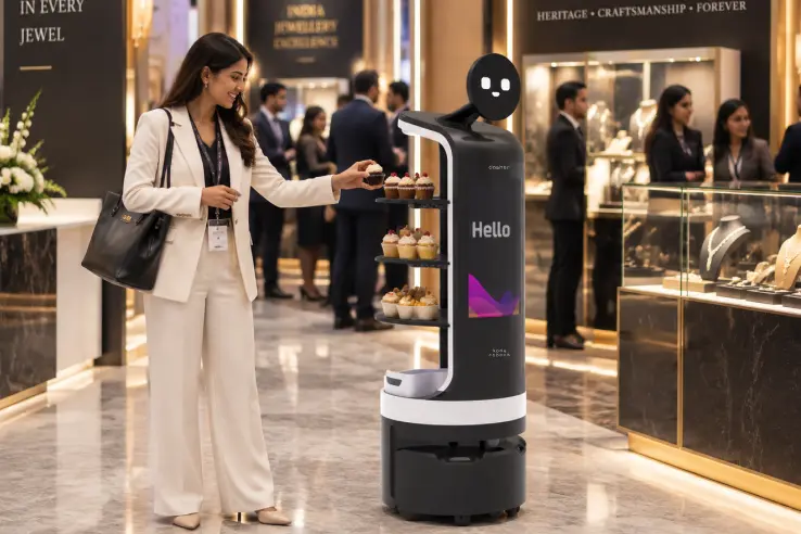 jewellery exhibitions with serving robot