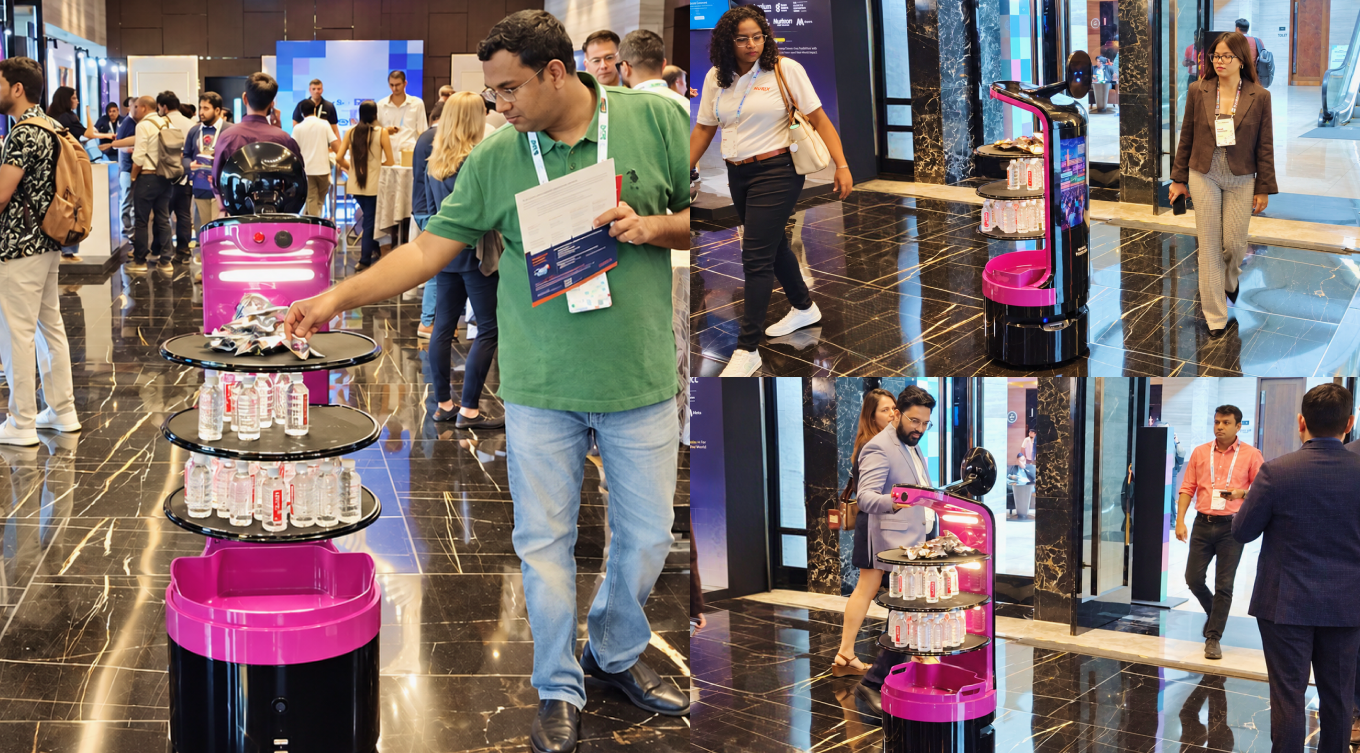 AI event robot at AI summit