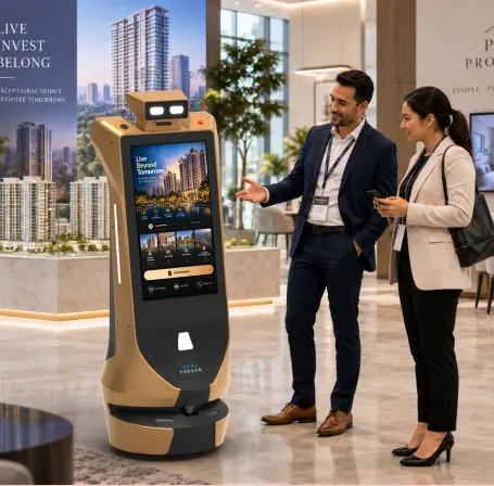 rent advertising robot for property expo