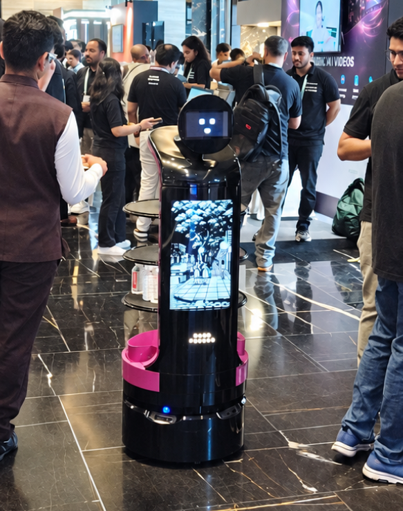 robot at AI summit bengaluru
