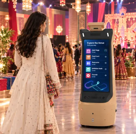 robot rental for guide visitors